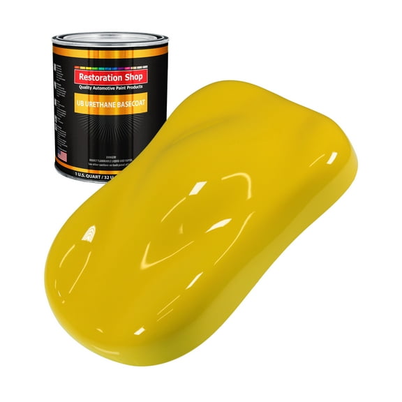 Electric Yellow 1 Quart URETHANE BASECOAT Car Auto Body Paint