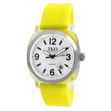Electric Yellow Lightweight Rubber Workout Excersize Watch