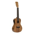 thumbnail image 1 of Electric-acoustic traditional concert ukulele with flamed acacia top, 1 of 8