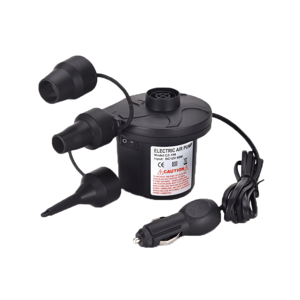 Electric air pump, electric pump compressor for air mattresses, inflatable boats, guest beds, inflatable swimming animals or camping