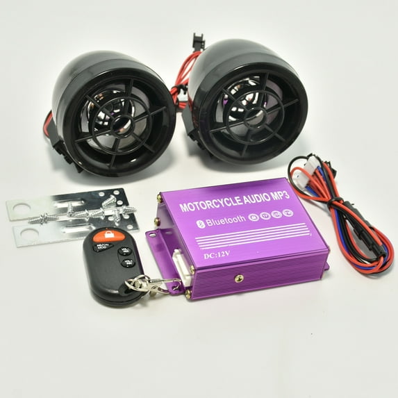 Electric car audio motorcycle subwoofer Bluetooth speaker motorcycle anti-theft device MP3 radio mobile phone listening to songs