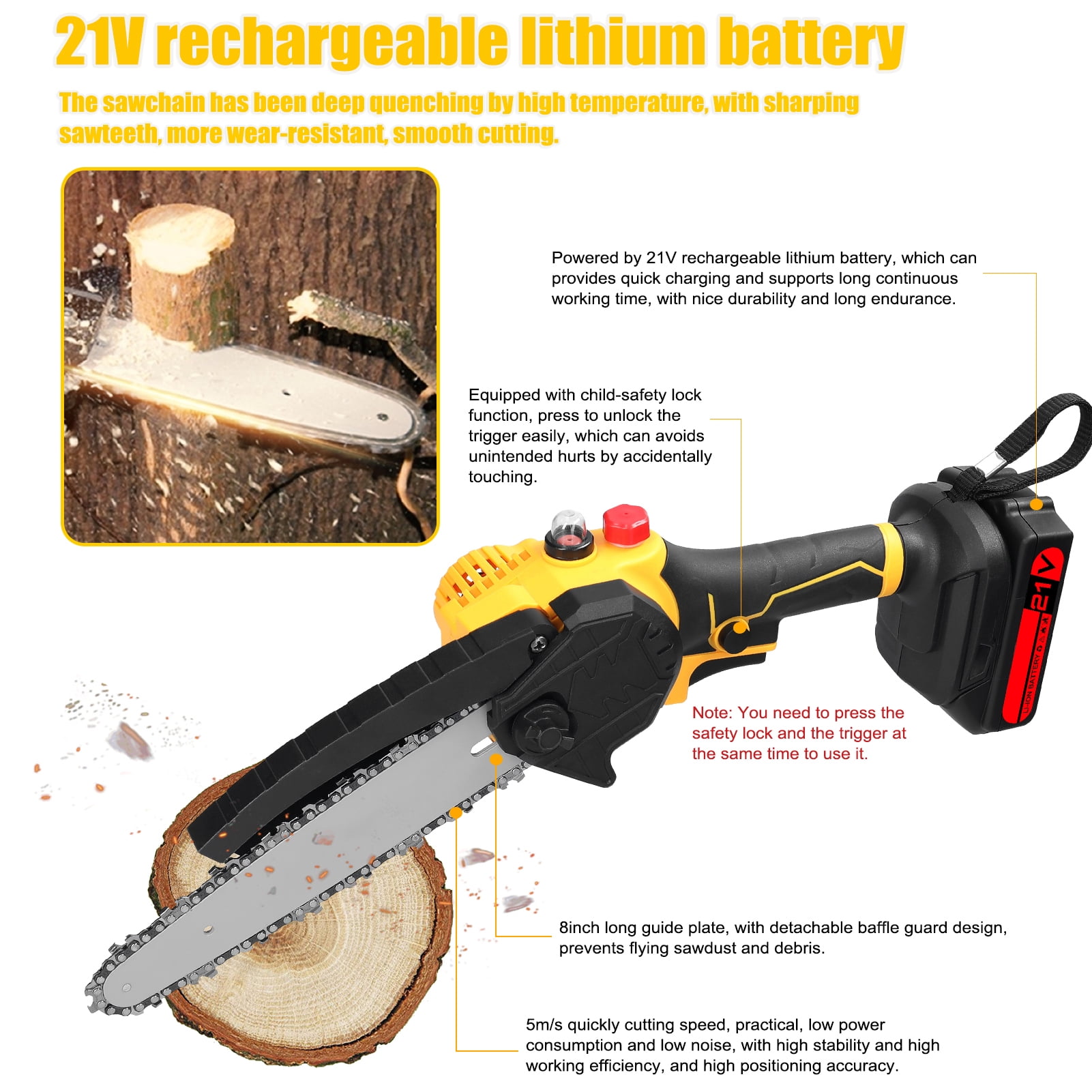 Electric chain saw,Tool With Lubrication Motor One-handed Tool With ...