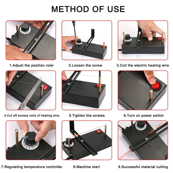 Electric cutting machine,Diy Rope Band Ribbon Cutter Craft Diy Manual Use Rope Band Craft Manual Cut Tool Funien Rusuo 0-700 Adjustable Diy Cutter 0-700 Adjustable Multicolor Plug