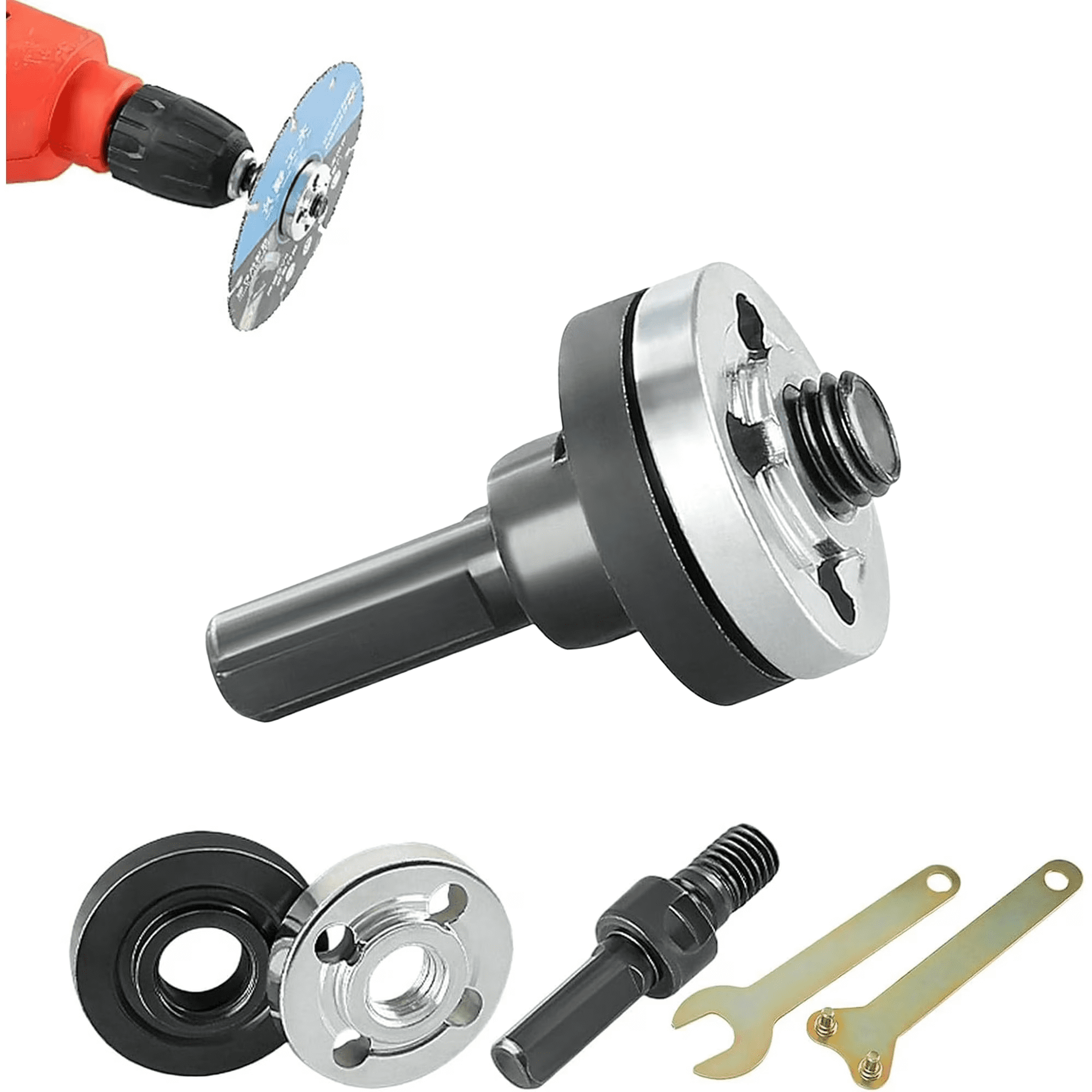 Grinder Multi Adapter Electric drill to angle grinder adapter set with connecting rod, 6mm ...