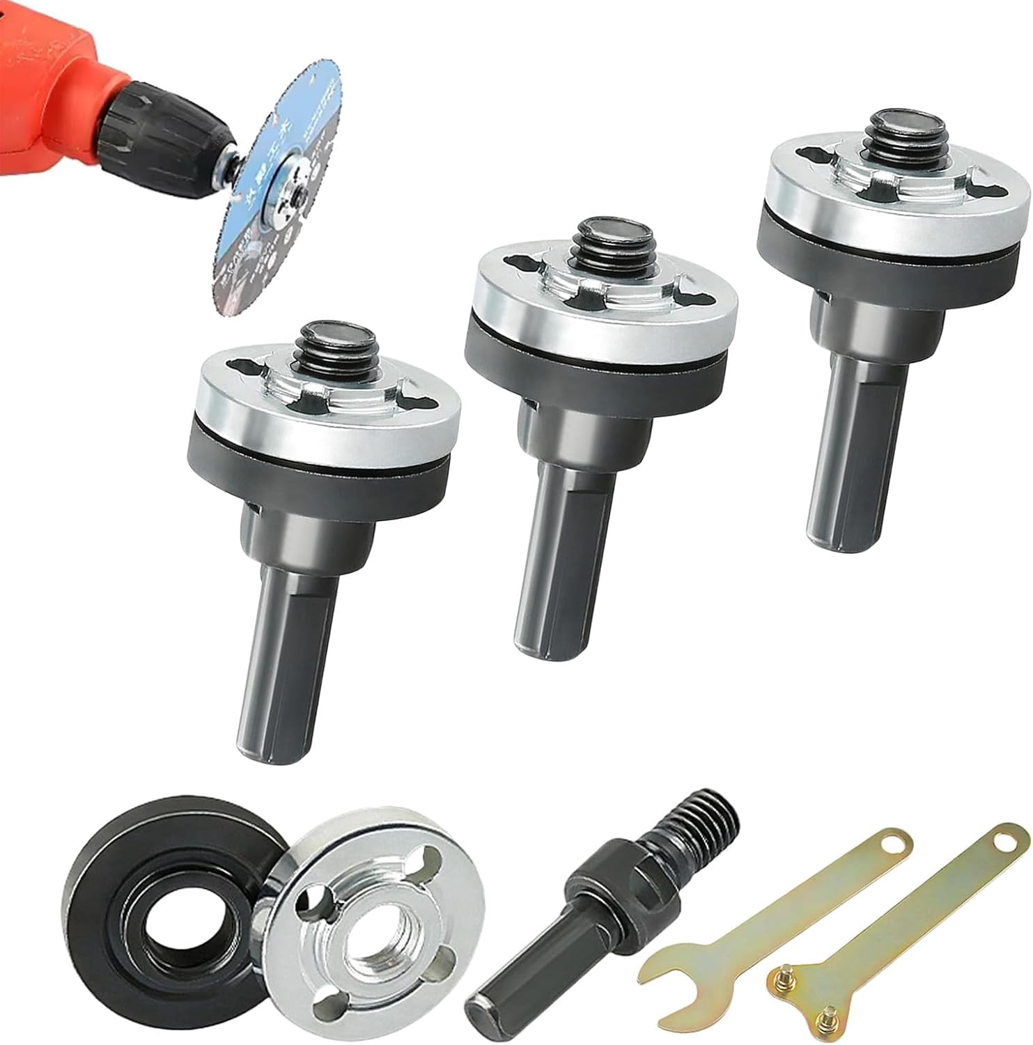 Rust Adapter Electric drill to angle grinder adapter set with connecting rod, 6mm ...