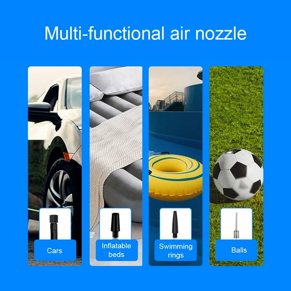 Electric inflator,Air Pump With Led Support Inflator With Led Handheld Tire Bank/auto-off Function Tire Inflator With Led Support Air Compressor Balls 150psi Inflation Pump Dsfen