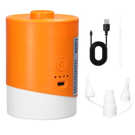 Electric inflator,Pump 5000pa Handheld 2-in-1 Inflation Siuke Inflator Usb 2-in-1 Inflation And Deflation And Deflation Pump Portable Inflator Usb Inflation And Swimm Orange