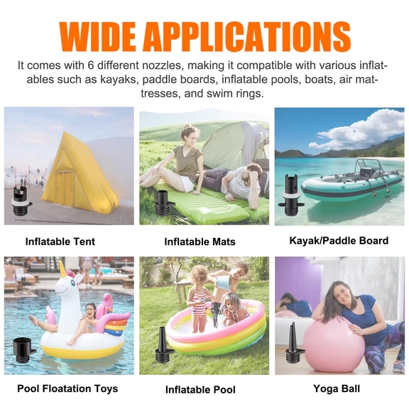Electric inflator,Pump Air Pump Inflatable Boat 20psi Pressure Nozzles Pump With Portable Pressure Air Compressor Pump Inflation Deflation Inflator Paddle Pump Xinzy Deflator Pump