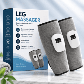 Relax Smart Leg Massager for Circulation, Leg Arm Calf Air Compression Massager with 6 Modes, Heating