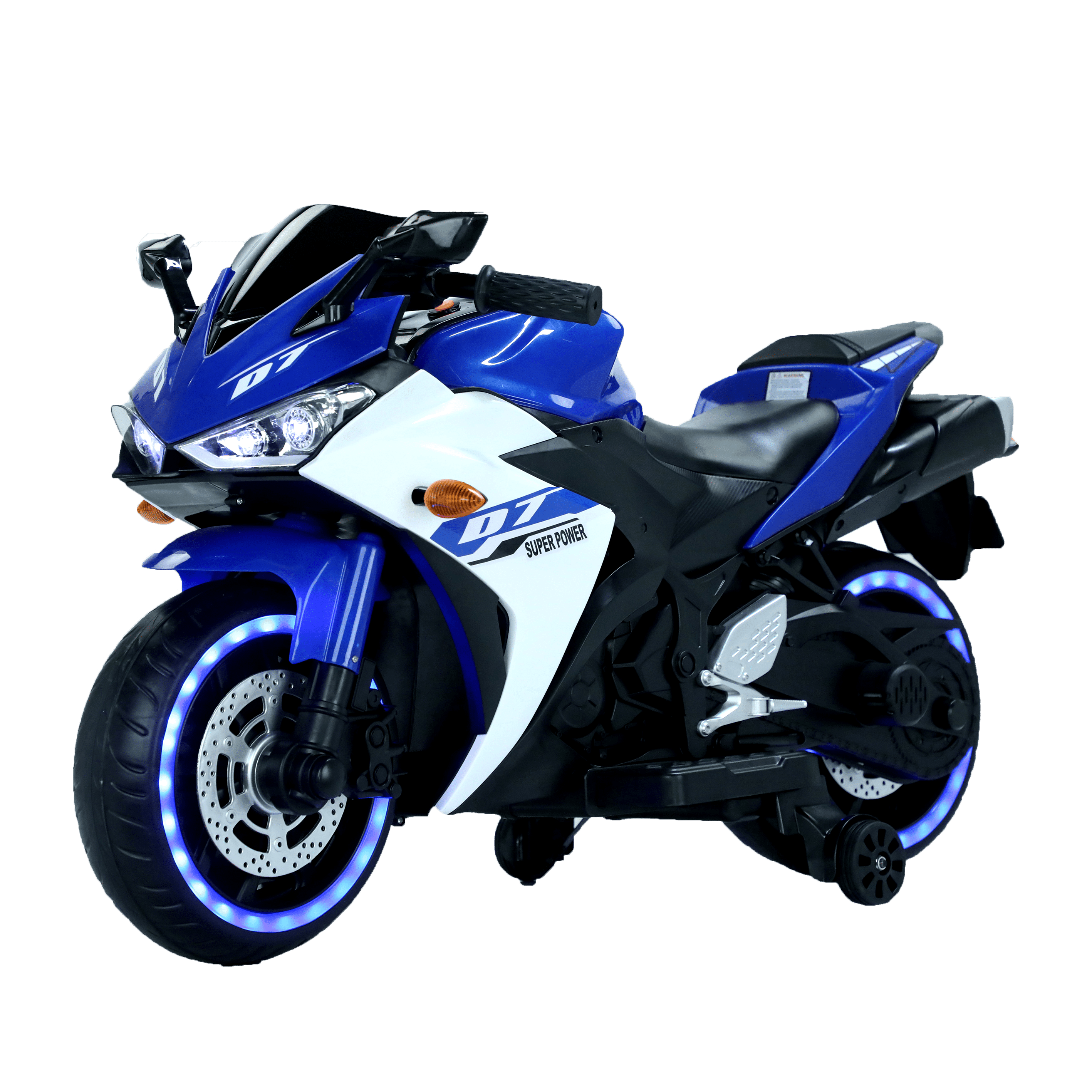 Kids Electric Motorcycle ,Tamco  Ride-On Toys  For 3-6 Years Boys Girls with Training Wheels,manual throttle drive by hand,Lighting wheels