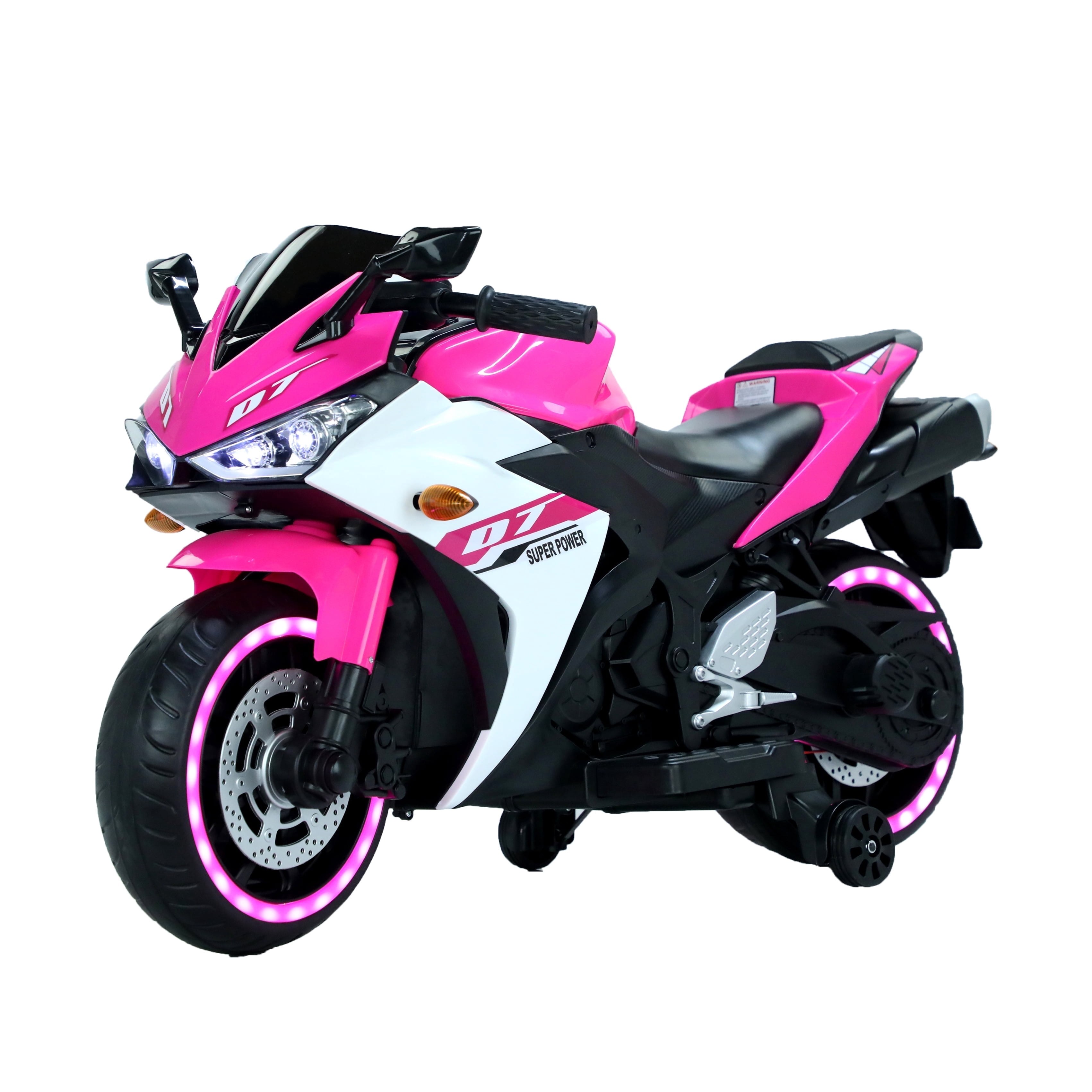TAMCO Electric Motorcycle  Luminous Wheel, 12V, 3-8 Years, 3 MPH, Bluetooth Enabled, 46L x 26W x 20H Inch