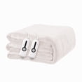 thumbnail image 1 of YAKEE Electric Heated Blanket 90"x100" King Size with Dual Control, 4 Heat Levels, 10-Hour Auto-off, Soft Coral Fleece, Overheat Protection, White, 1 of 8