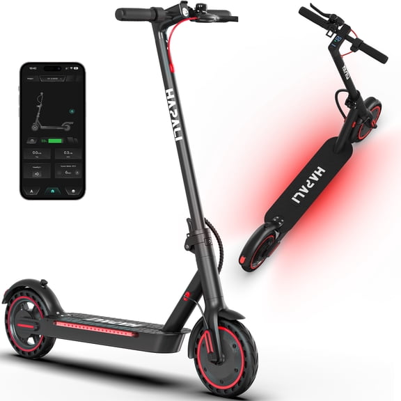 Electric scooters for adults, 550W Motor 19Mph Portable Folding E Scooter Up to 19 Miles Range, 8.5"Tire, with Side Light and APP