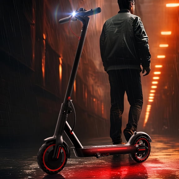 Electric scooters for adults, 550W Motor up to 19Mph & 19Miles, Foldable E-Scooter w/Side Light & App