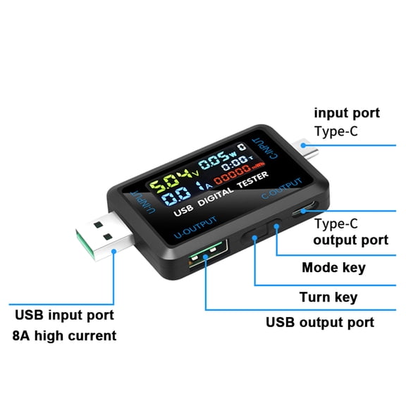 Electric voltage meter,Appliances Support 9 Test Meter Ips Meter Ips Display Tester Tester Tester Voltmeter Vol E T Display Tester Er Siuke Usb Hxber Stora Multicolor 6527-Q
