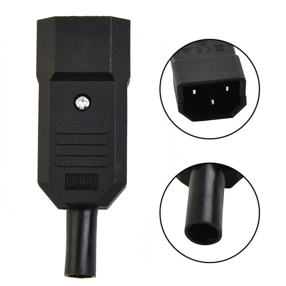 Electrical Ac Outlet 3 Female/Male Inlet Connector 3 Pin Socket Mount Male+Female YIWEI