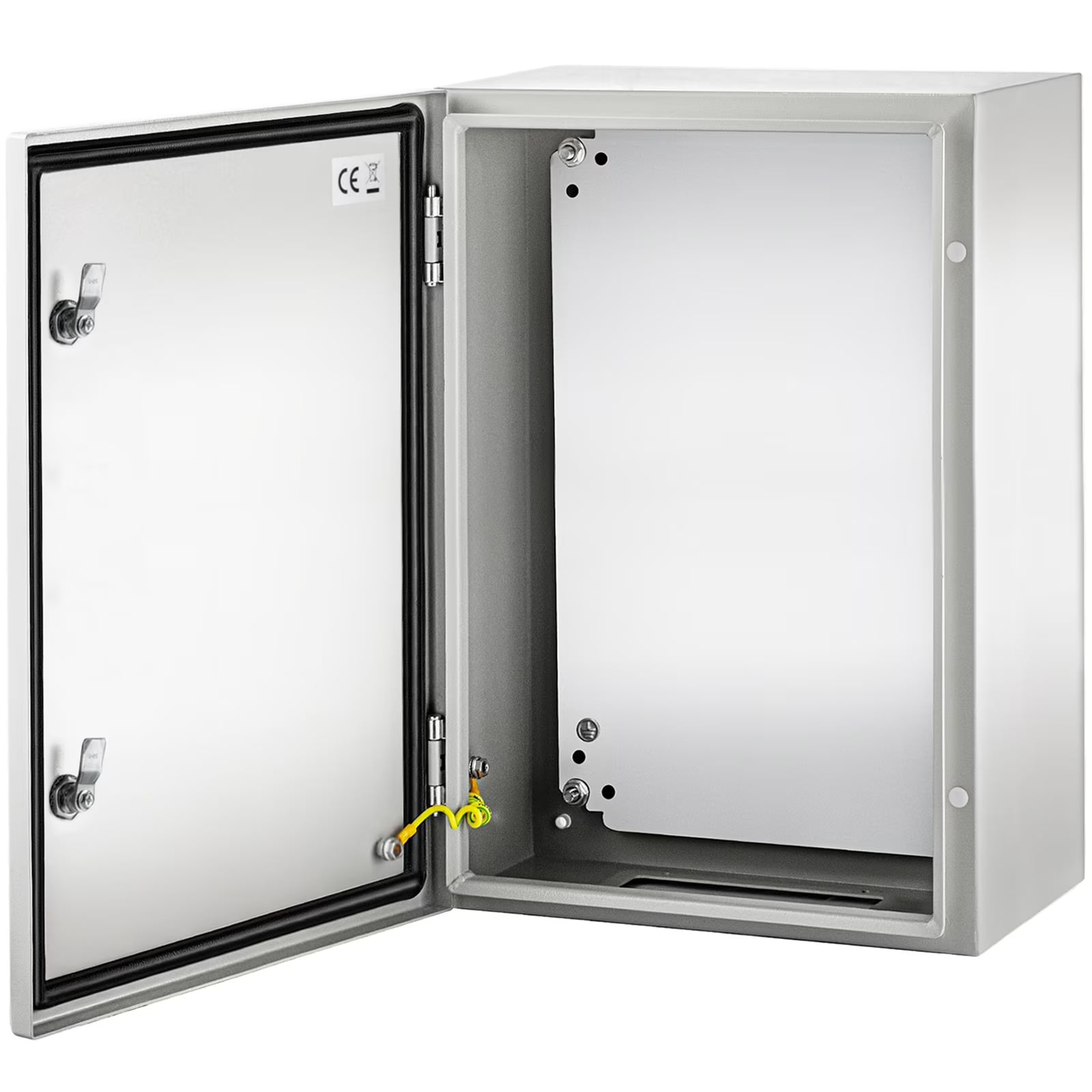 Electrical Box 24'' x 16'' x 12'' Electrical Enclosure Box,IP65 Weatherproof Metal Box Wall-Mounted Electronic Equipment Enclosure Box with Mounting PlatCarbon Steel Hinged Junction Box,