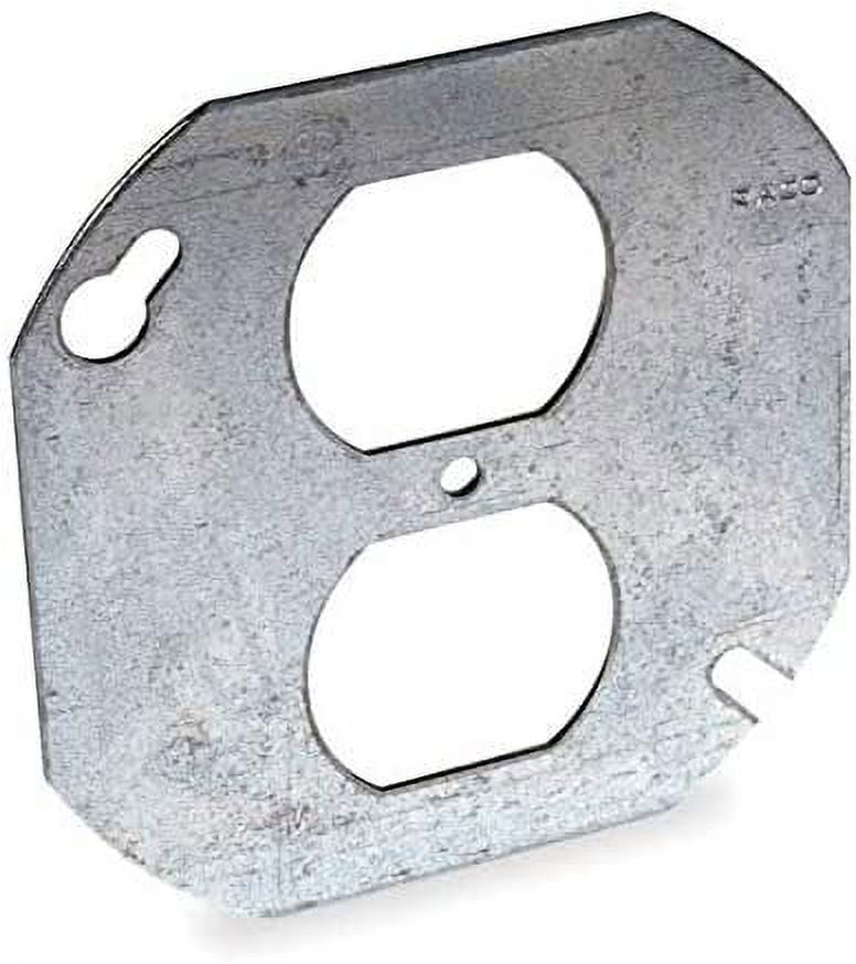 Raco Gray Steel Octagon Flat Box Cover for Switches