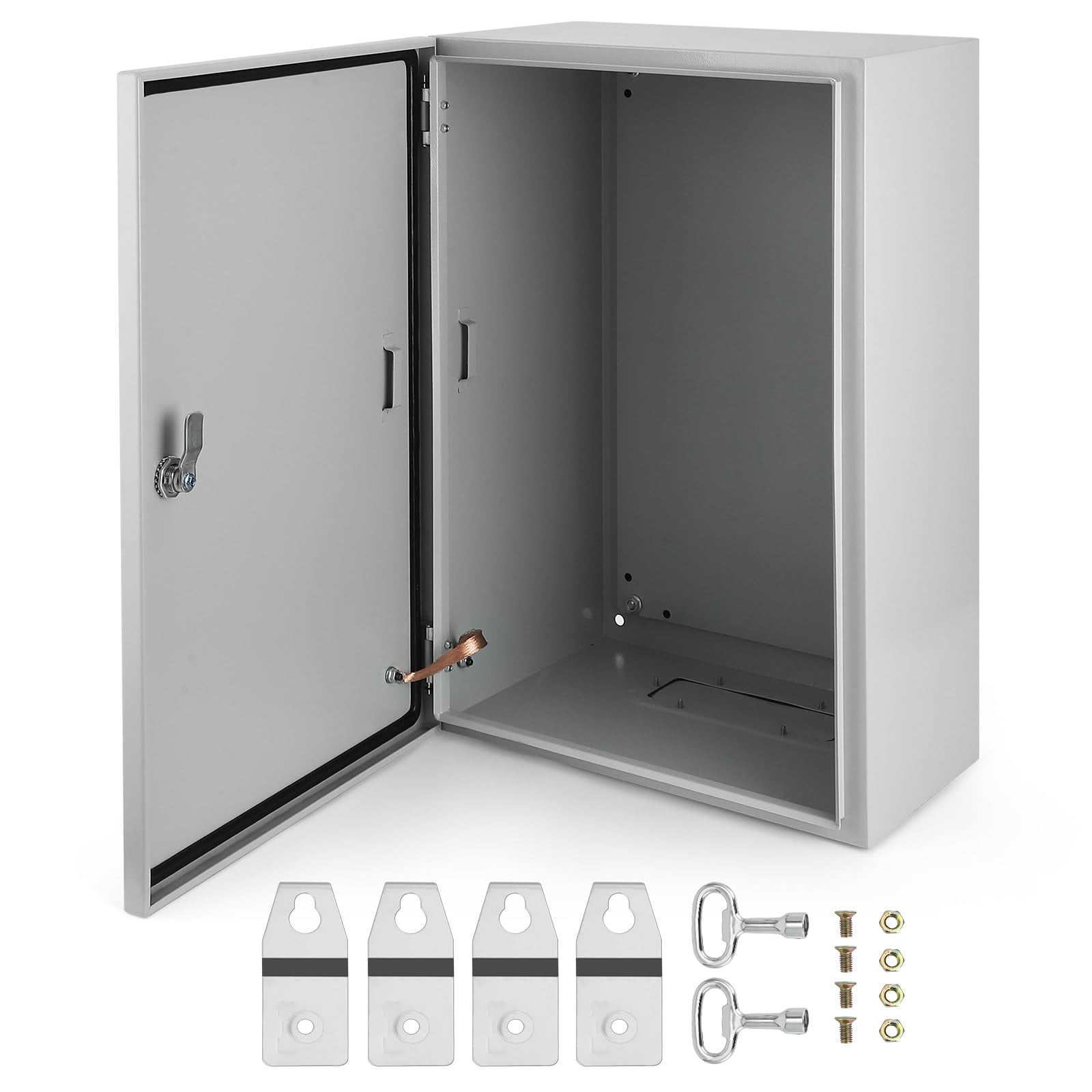 Electrical Box, NEMA 4X Steel Electrical Box, IP66 Waterproof & Dustproof, Outdoor/Indoor Electrical Junction Box, Lockable Junction Box