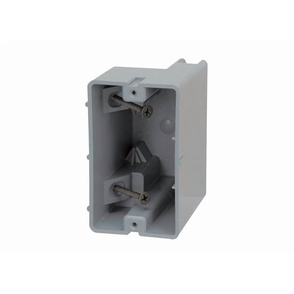 Electrical Box for Lighting Fixture, 50lb Ceiling Fan and 75lb Light Fixture Support, 22.5Cu with Depth Adjustment, 1 Gang, Gray, MSB22+