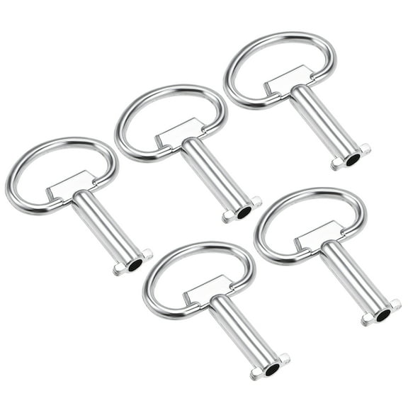 Electrical Cabinet Key 5mm Hole Zinc Alloy Water Meter Box Safety Key 5Pcs