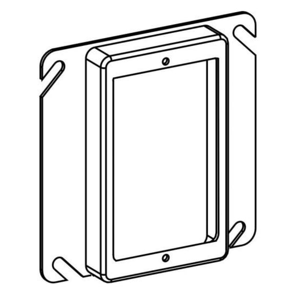 Electrical Device Rings 1/2" Raised, 4" Square 1-Gang - 50 Pack