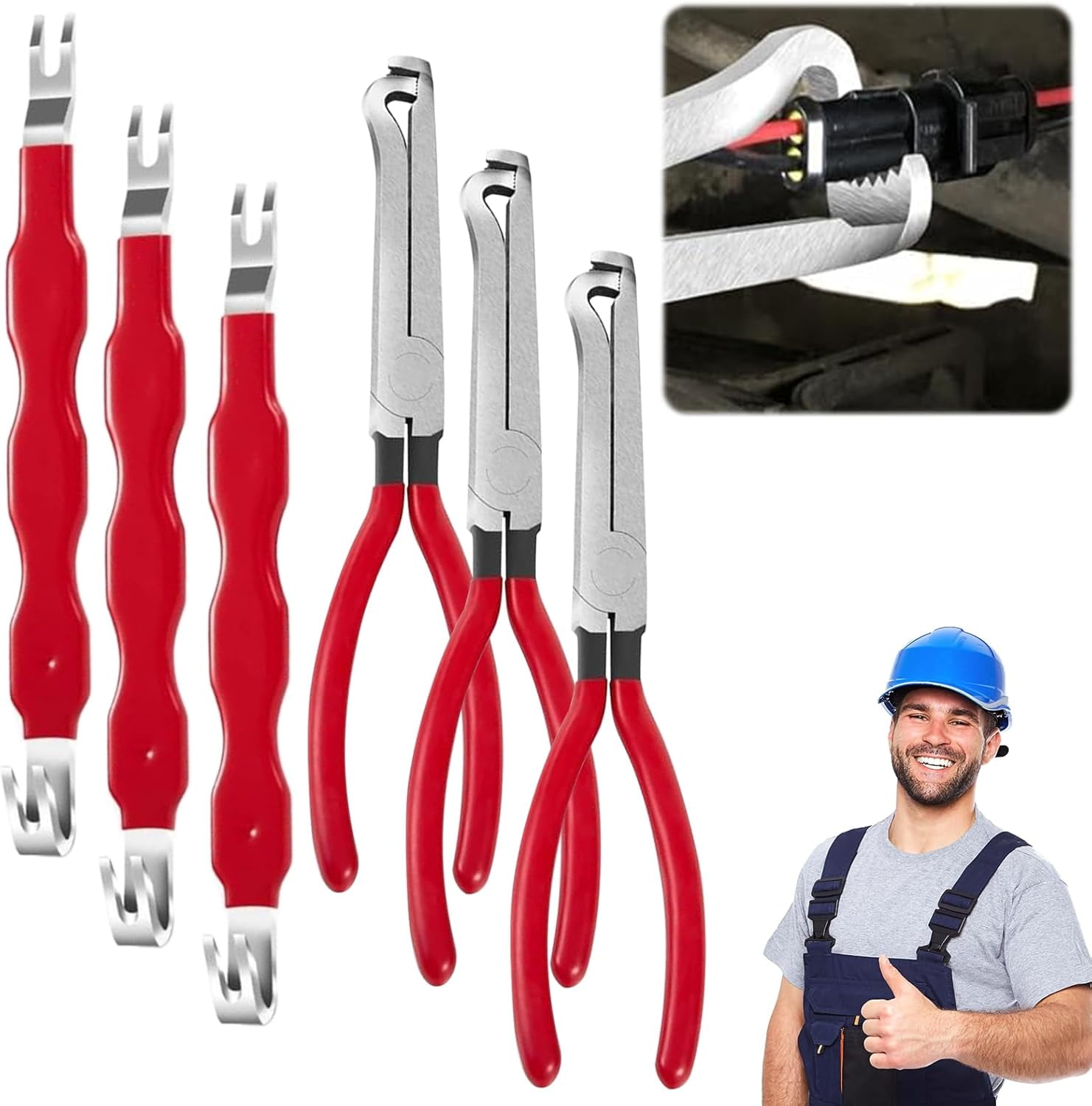 Electrical Disconnect Pliers, 2026 New Electrical Connector Separator, Automotive Electrical Connector Pliers, Electrical Tools, Electrical Plug Plier, Terminal Removal Tool Disconnect Tools (3 Set)