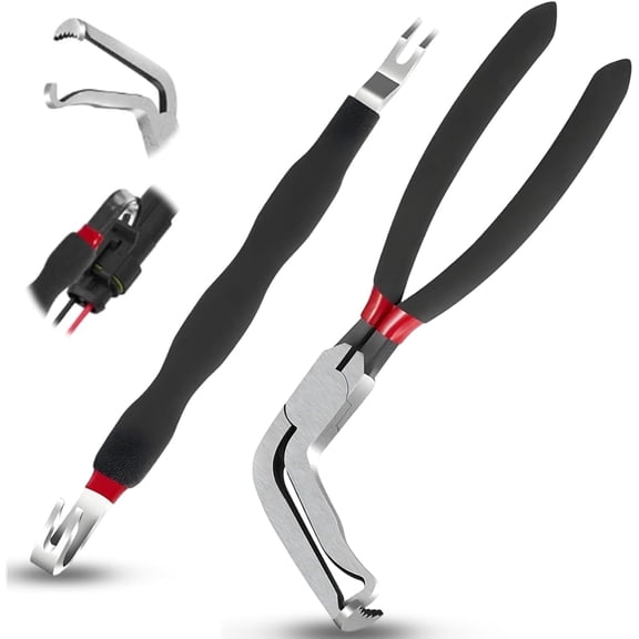 Electrical Disconnect Pliers 37960, 37980, Electrical Connector Separator 13120, 8in Automotive Tools Electrical Connector Pliers, Automotive Tools for Push Tab Style Plugs (2-Piece Set)