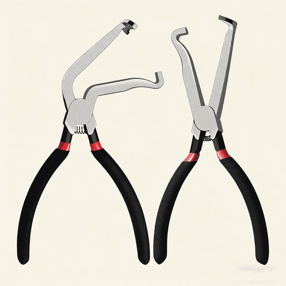 Electrical Disconnect Pliers, Electrical Connector Pliers for Push Tab Style Plugs, Automotive Hose Disconnect Tools, Fuel Line Disconnect Tool (Straight+60 Degree)