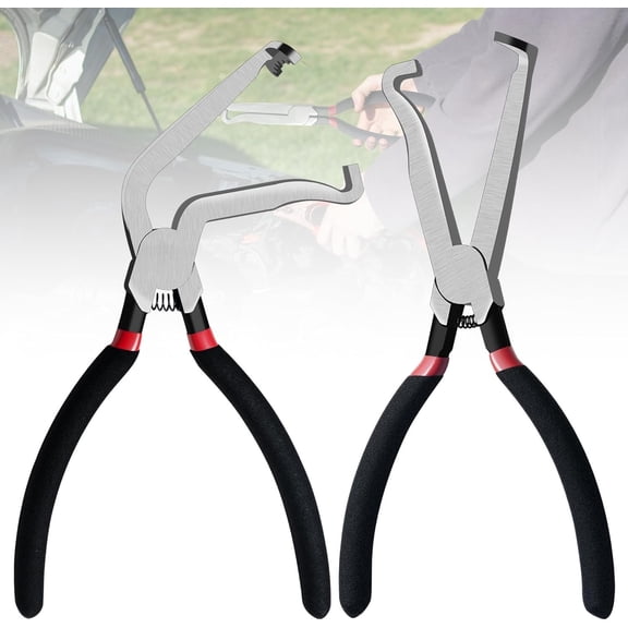 Electrical Disconnect Pliers, Electrical Connector Pliers for Push Tab Style Plugs, Automotive Hose Disconnect Tools, Line Disconnect Tool (Straight+60 )