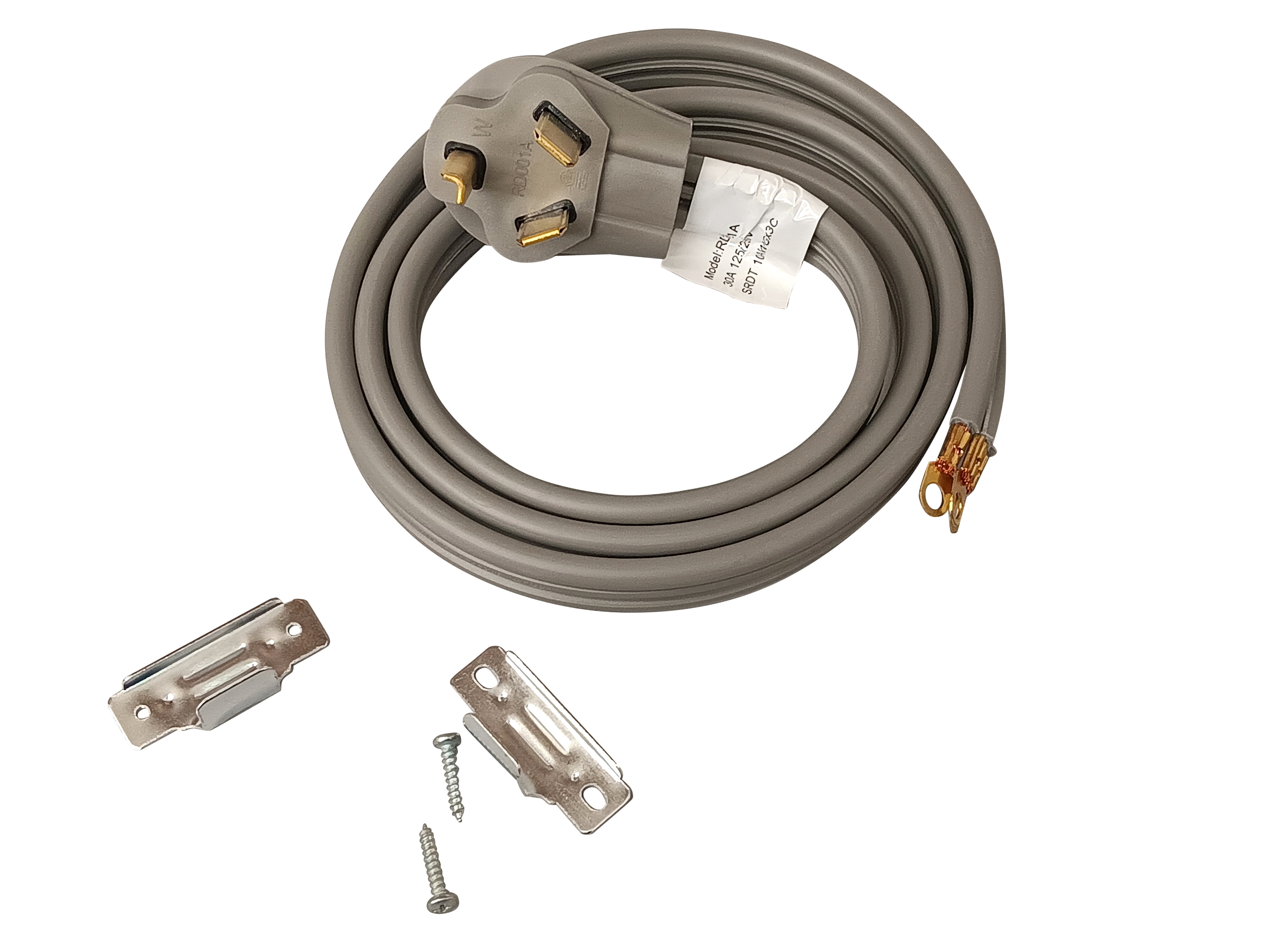 Electrical Dryer 5' Power Cord, 30 Amp, 3 Prong Wire 10 AWG, 125/250V, SDC3-30-5