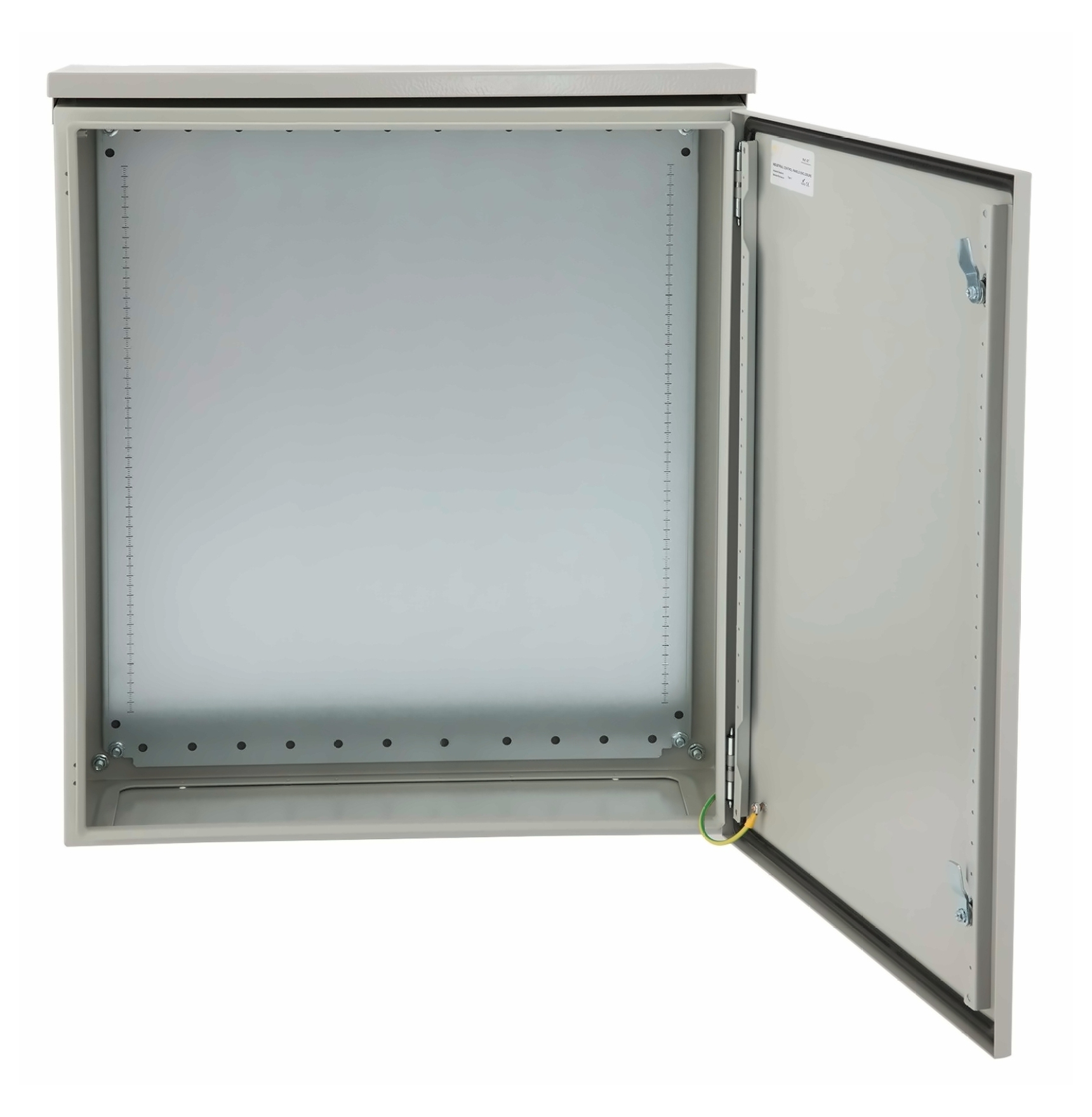 Electrical Enclosure 24x24x8 NEMA 4 Waterproof Outdoor Box, IP65 Cold-Rolled Steel Hinged Junction Box with Rain Hood for Industrial & Outdoor Use