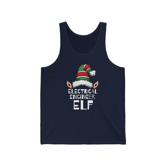 Electrical Engineer Elf Unisex Tank Top, XS-2XL Christmas Engineering