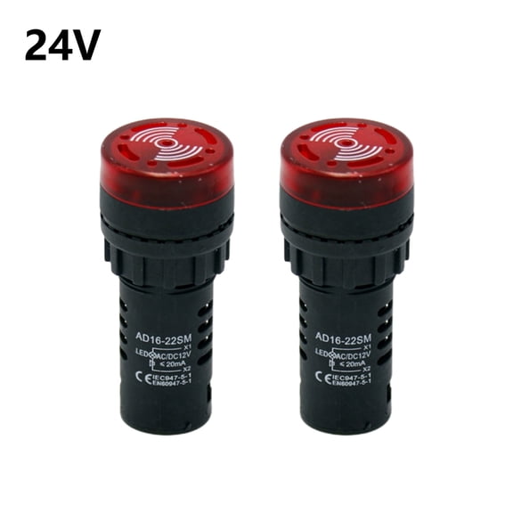 Electrical Equipment Flash Buzzer Business Industrial Sound Light Alarm Ac Dc12/24/220V Ad16-22Sm Flash Buzzer Red