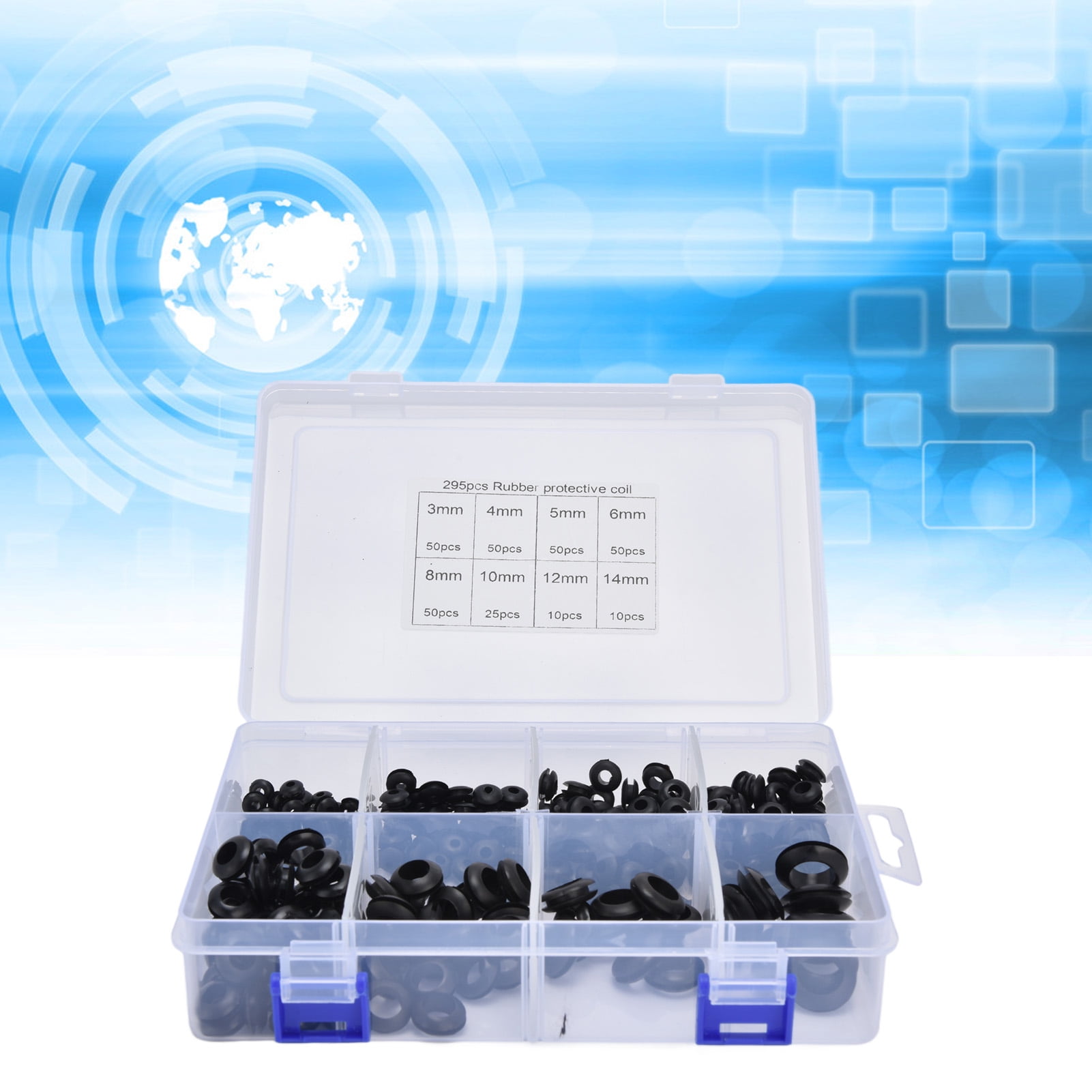 Electrical Gasket, Insulation Rubber Grommet Set 8 Type Sizes Operation