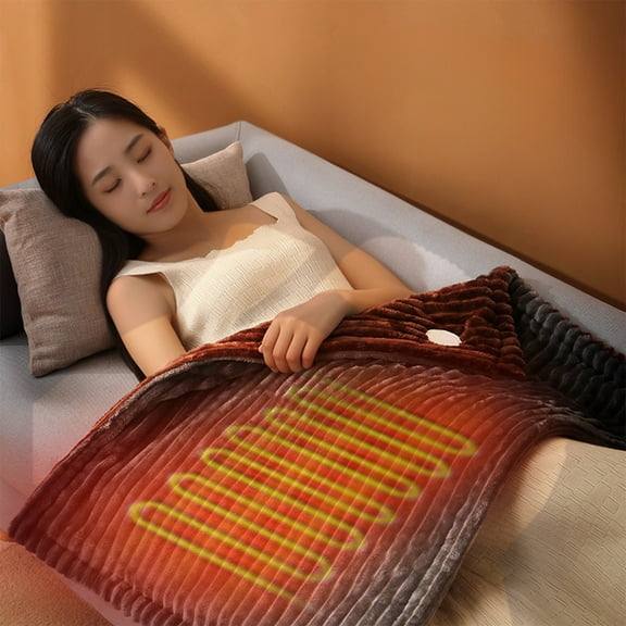 Electrical Heating Blanket Shawl, Soft Portable Heated Blanket for Sofa Bed Office Use, Fast Heating Cozy Warmth for Winter Relaxation Reading Watching TV or Napping