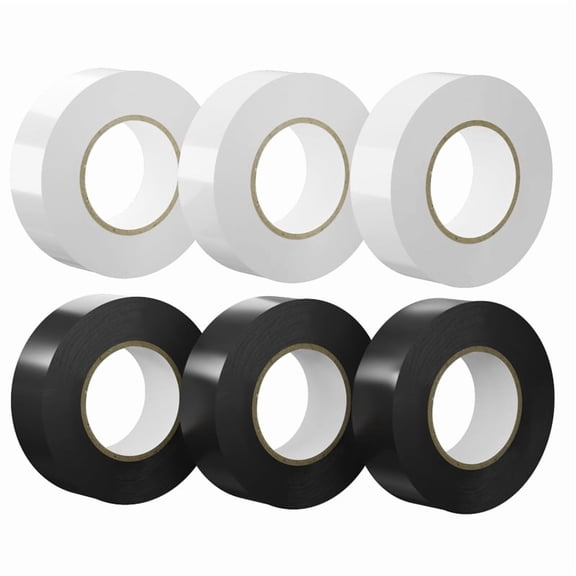Electrical Insulation Tape 33ft Waterproof Strong Adhesive Vinyl Electrical Tape for Wire Wrapping and Cable Protection 1/3/6 Rolls