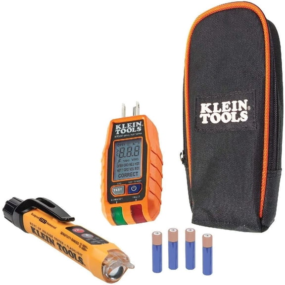Electrical  Kit with GFCI Tester, Voltage Detector and 11-in-1 Ratcheting Screwdriver