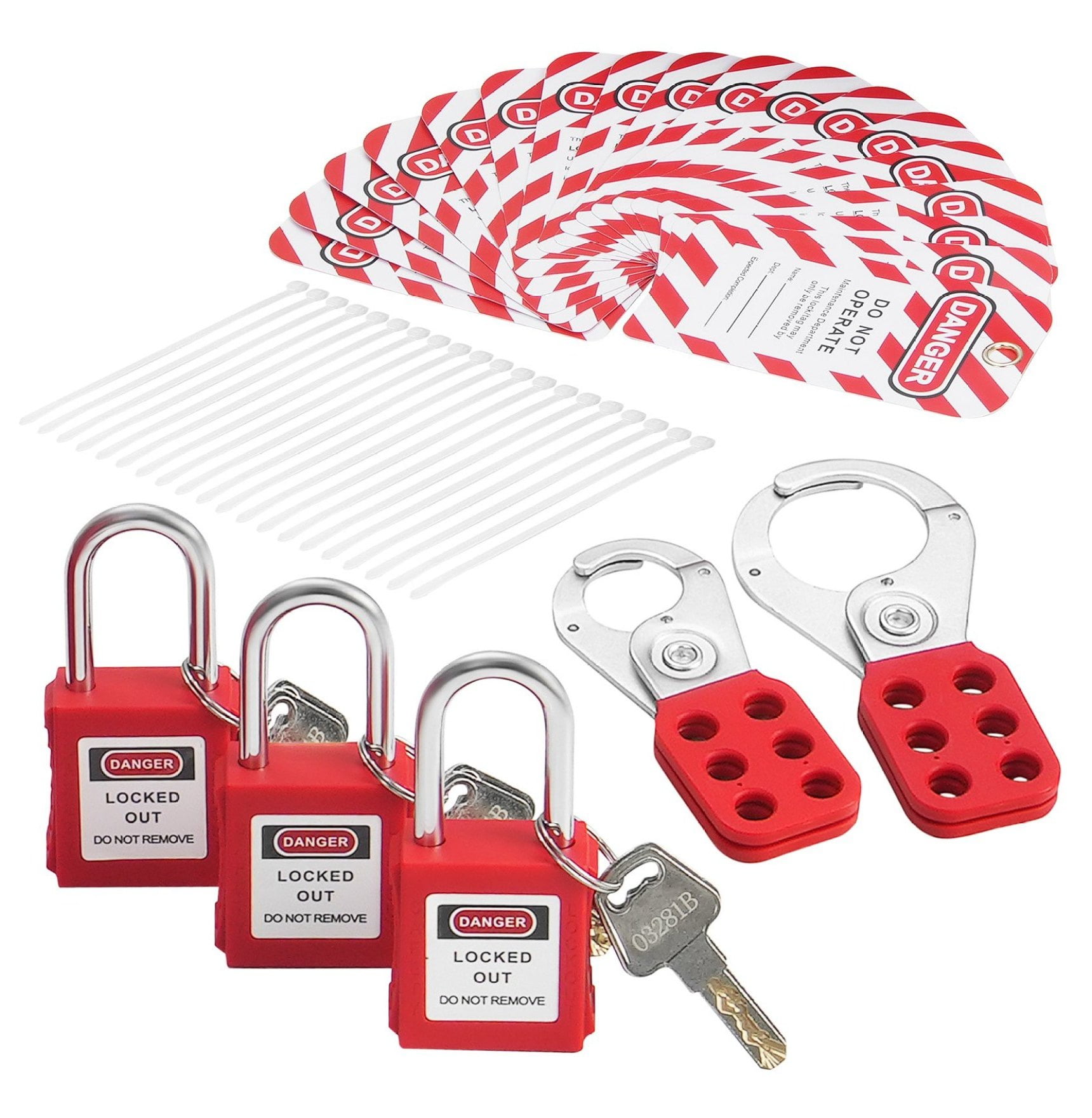 Electrical Lockout Tagout Kit, 60 PCS Safety Lockout Tagout Station ...