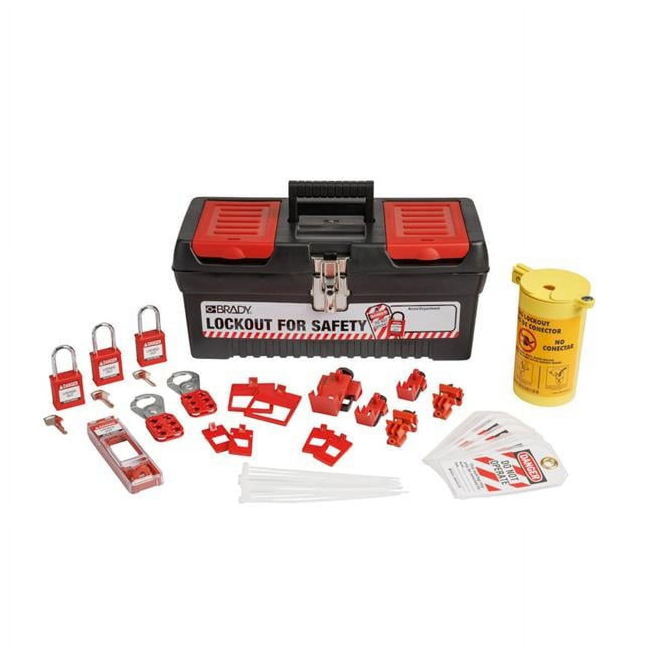 Electrical Lockout Tagout Kit with Nylon Safety Lockout Padlocks in ...