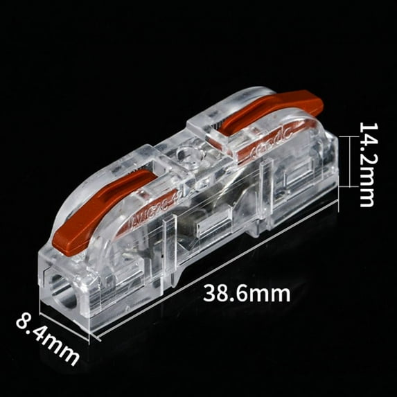 Electrical Mini Push-in Terminal Blocks Small Wiring Connector Wire Connector Fast Connector Quick Terminal Block Compact Splice Electrical Connectors BROWN