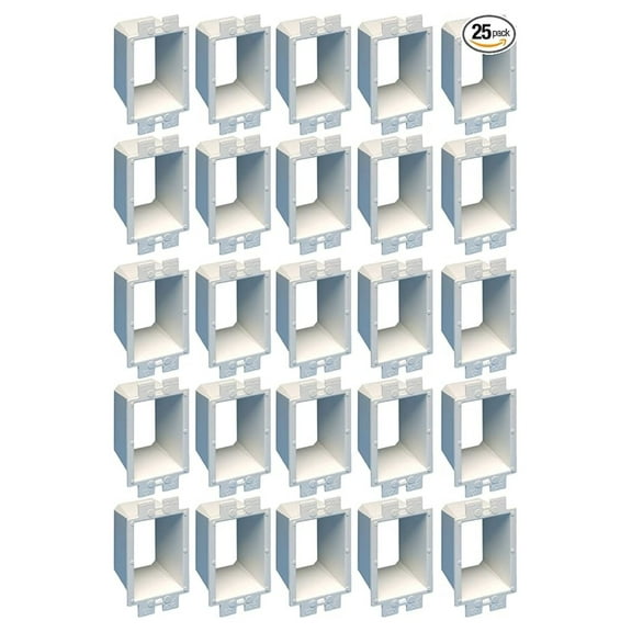 Electrical Outlet Box Extender 1-Gang - White, 25-Pack - BE1-25 - Extends Boxes Up to 1-1/2 Inch - UL & CSA Listed - Made in USA
