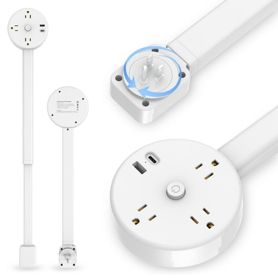 Electrical Outlet Extender Adjustable Power Socket Expander, 1800J ...