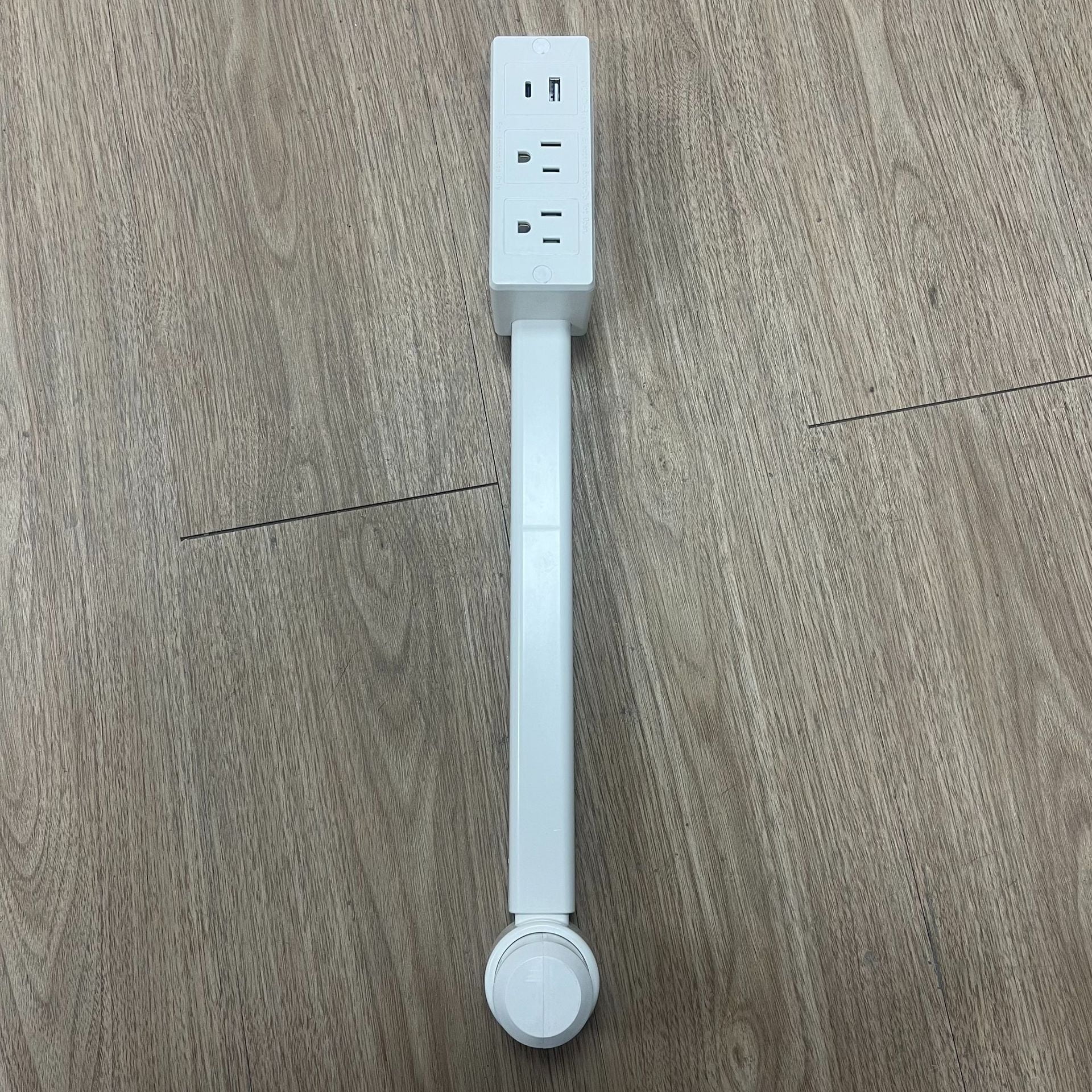 Electrical Outlet Extender Features USB-A, USB-C, and 2 AC Electrical Outlet Extender Stick for Hard to Reach Spaces Extends 27", Rotates 180°. Use Behind Couches, Nightstands, Desks, and More