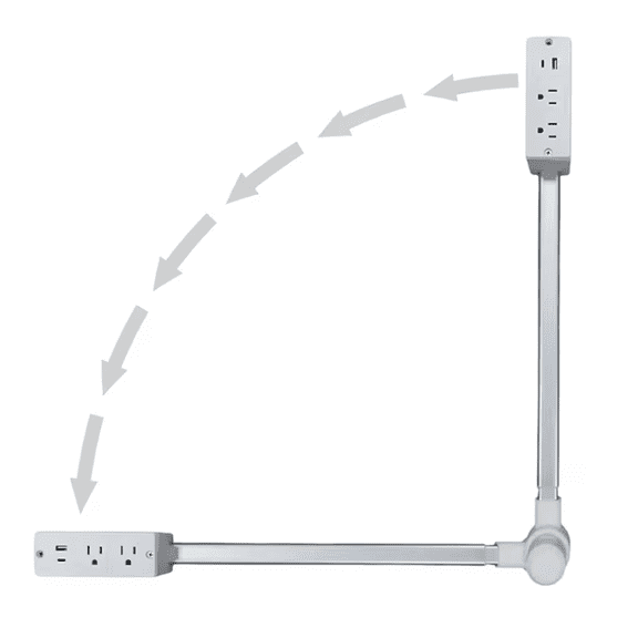 Electrical Outlet Extender Features USB-A USB-C and 2 Ac Outlets Access Hard-to-Reach Outlets for Office Home US Plug.