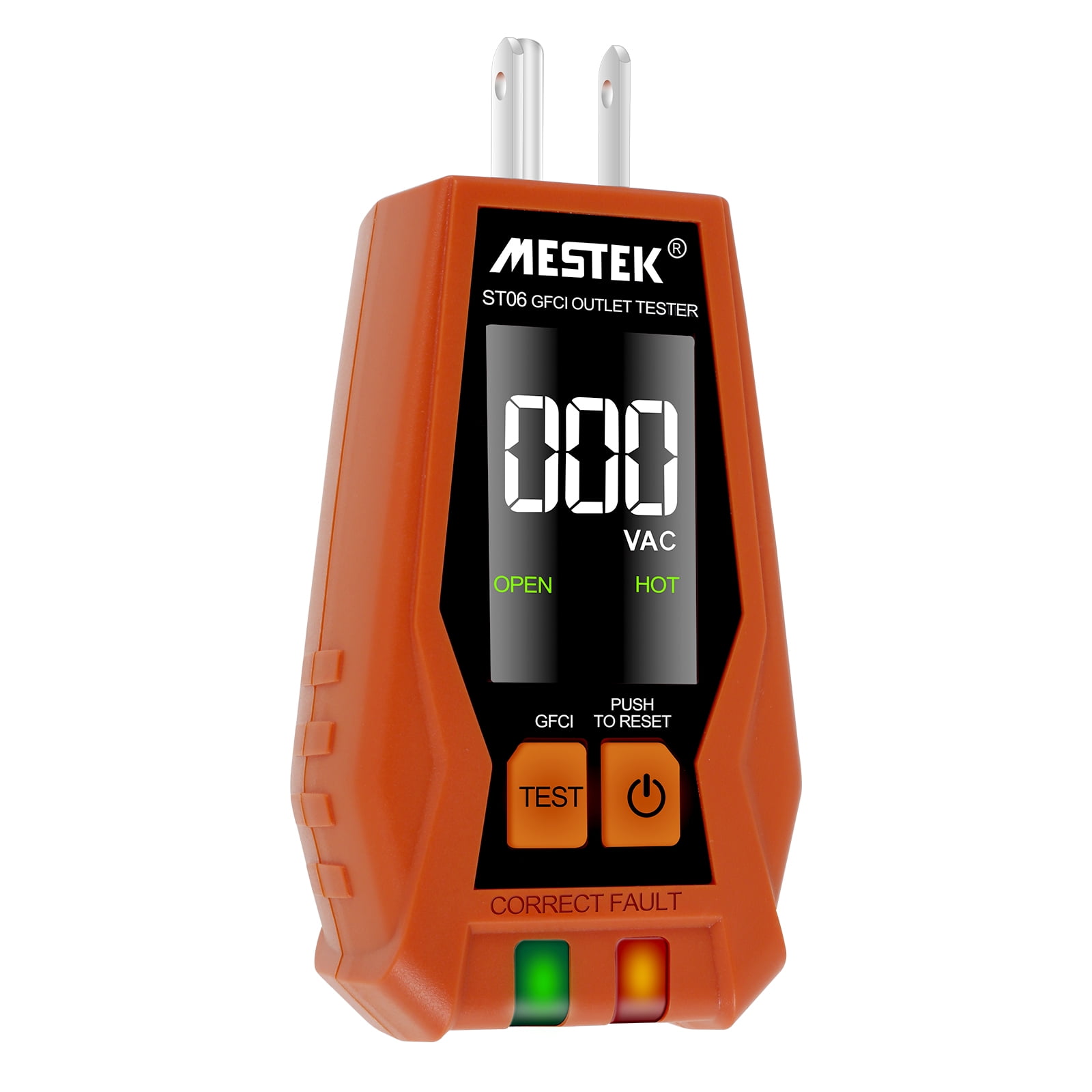 Rean Socket Electrical Outlet Tester 7 Inch Display 3-Wire Circuit Tester Easy Read ...