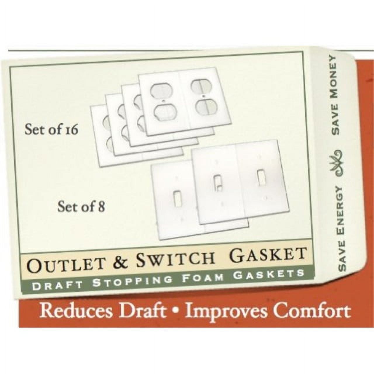 Electrical Outlet and Light Switch plate Gasket Insulator Kit