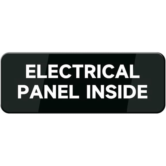 Electrical Panel Inside Sign For Business Self Adhesive Signs Industrial Warning Signs For Office Outdoor Indoor Supplies 10"X3" (Black And White)