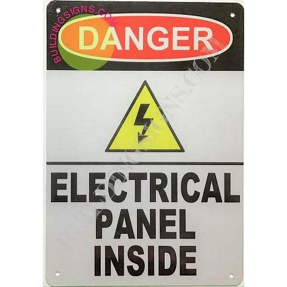 Electrical Panel Inside Sign (Reflective !!, Aluminium-Rust Free,White, Size 7X10) (ref-2201)