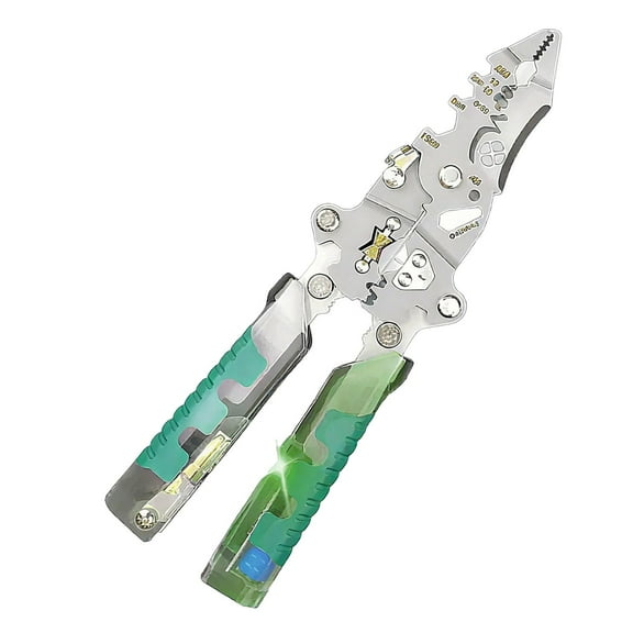 Electrical Pliers, 18 in 1 Folding Stylus Screwdriver Wire Stripper for Cutting, Pulling Wires Cable, Wire Crimper Stripper with Voltage Tester, for Electricians DIY Home Repairs